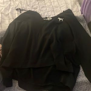 black sweatshirt from pink
